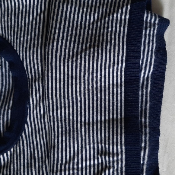 Womens med  Zara cotton T blue white srtipes - Picture 5 of 5